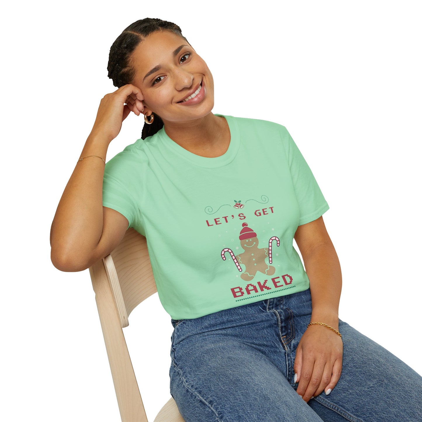 “Let’s Get Baked” Gingerbread T-Shirt – Fun Holiday Baking Tee