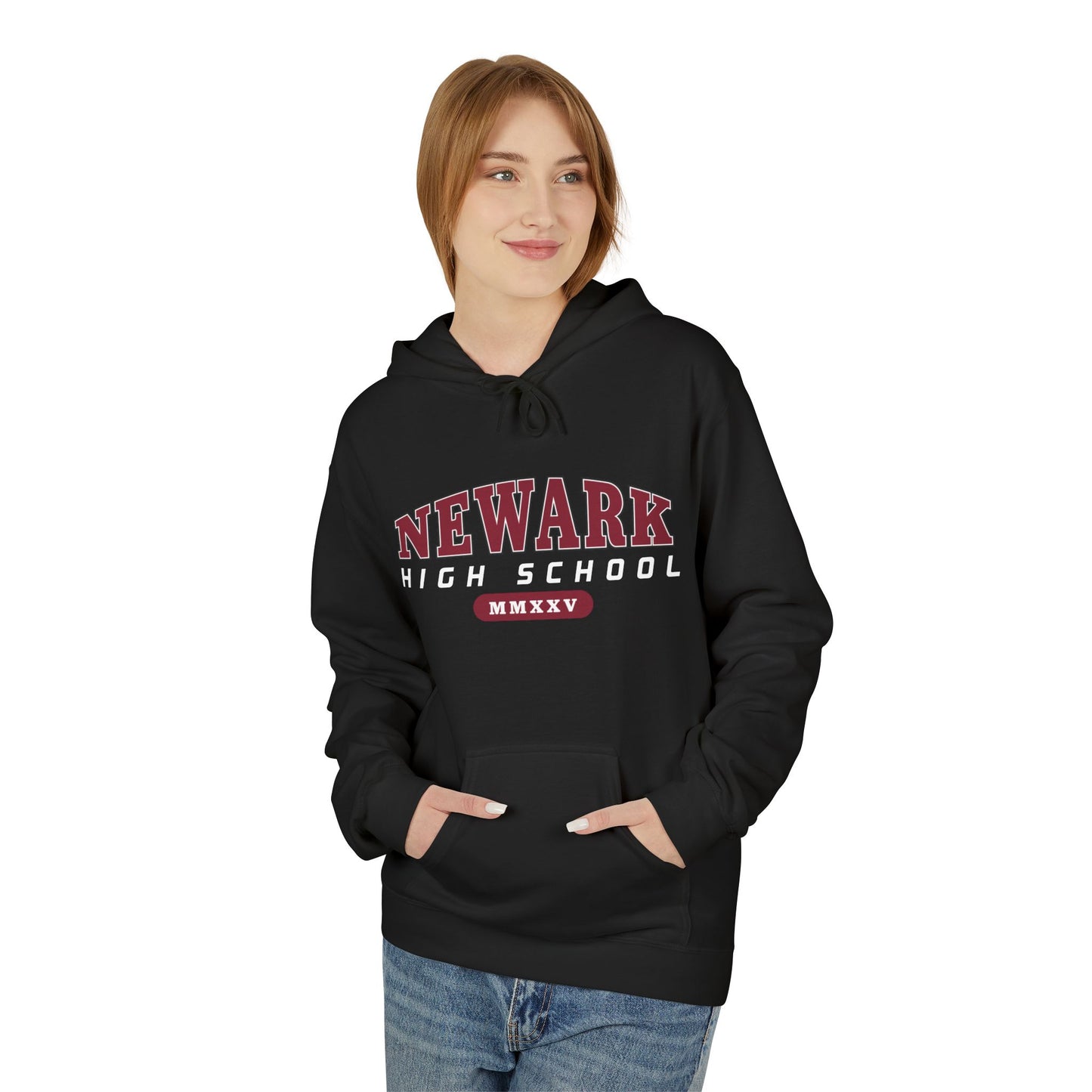 Class of 2025 Newark High Hoodie with Logo on Back