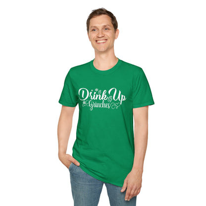 Drink Up Grinches T-Shirt – Fun Holiday Tee for Christmas Parties