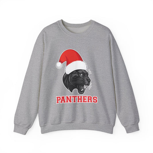 Limited Edition Sweatshirt - Licking Valley High School Santa hat Panthers Mascot