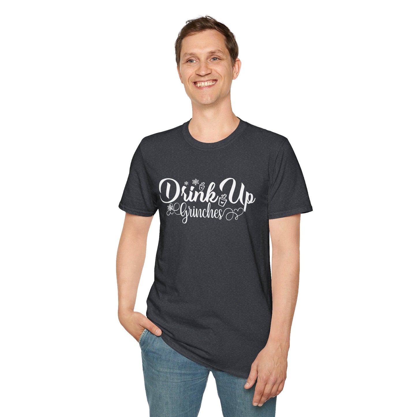 Drink Up Grinches T-Shirt – Fun Holiday Tee for Christmas Parties