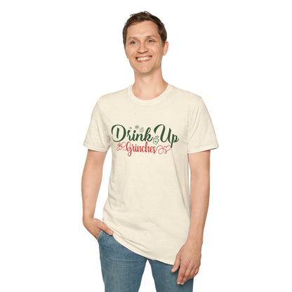 Drink Up Grinches T-Shirt – Fun Holiday Tee for Christmas Parties