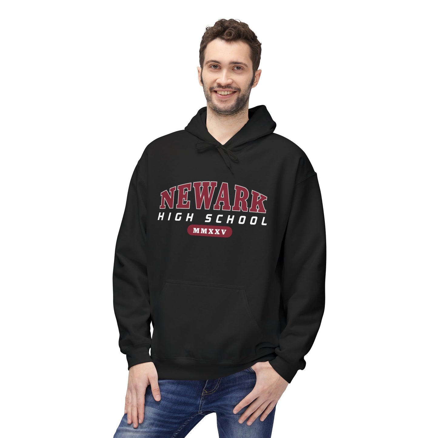 Class of 2025 Newark High Hoodie with Logo on Back