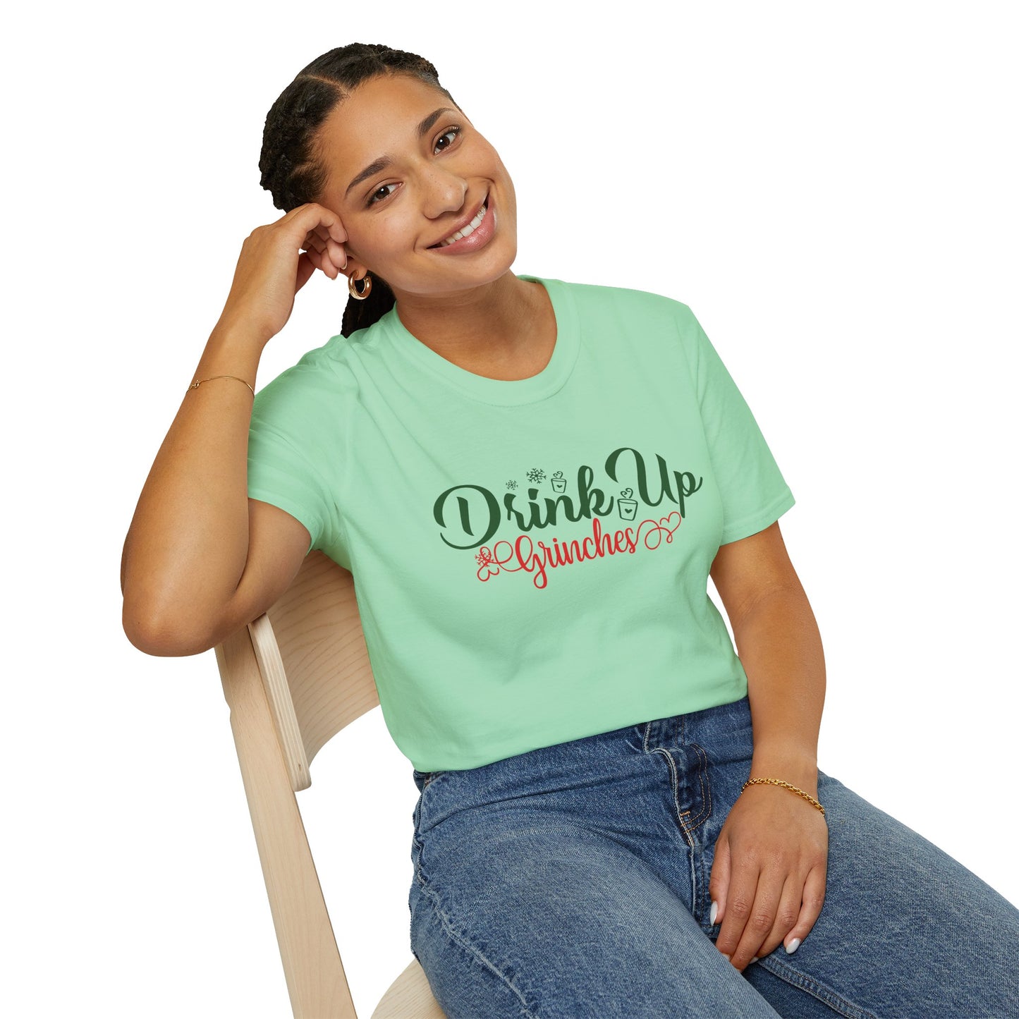 Drink Up Grinches T-Shirt – Fun Holiday Tee for Christmas Parties