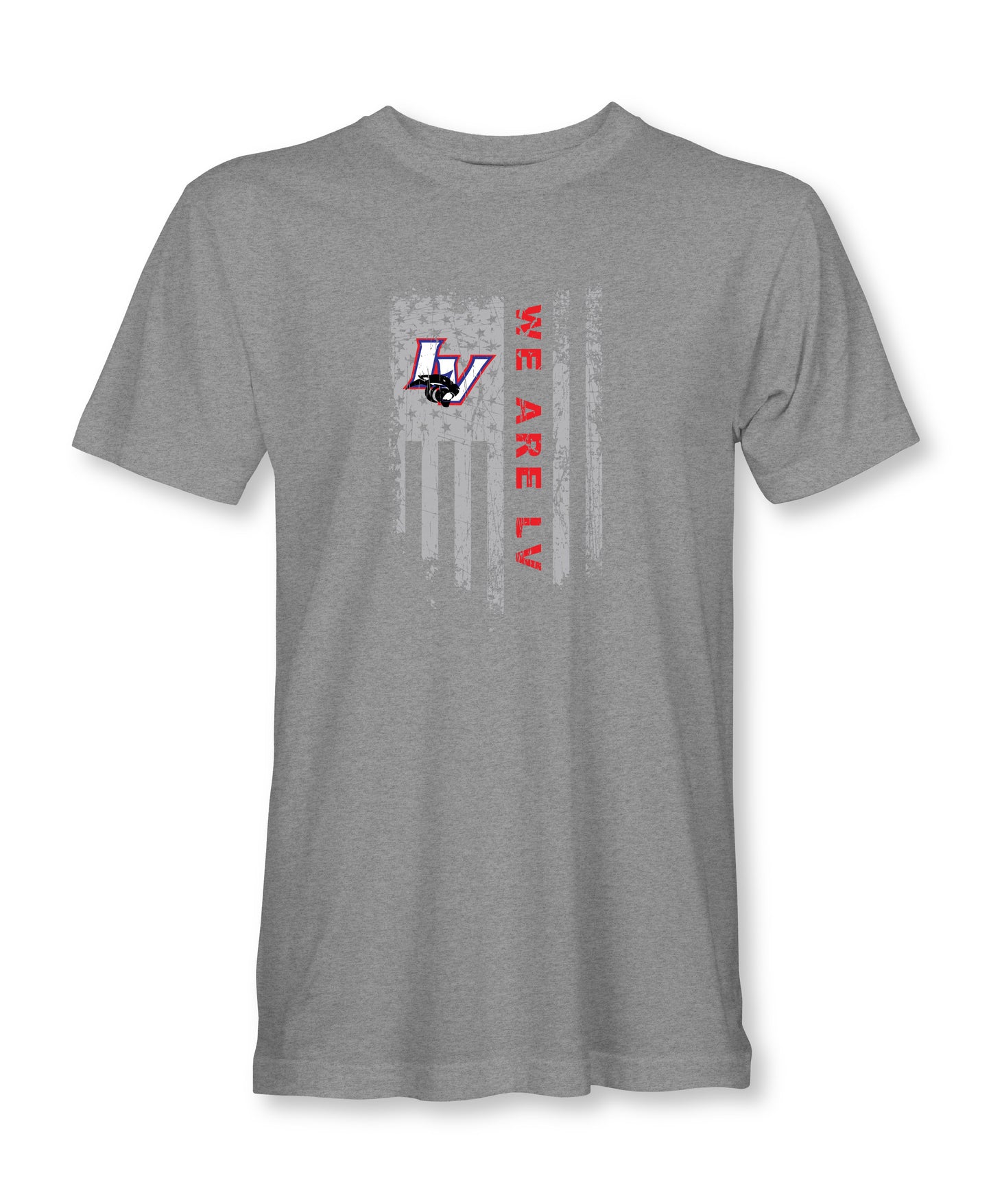 American Flag “We Are LV” School Spirit Shirt – Licking Valley Panthers Pride Tee