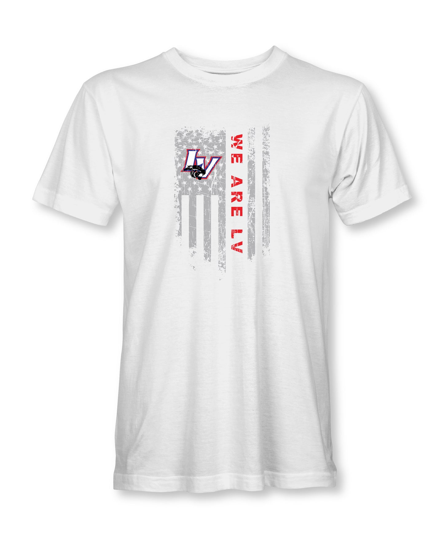 American Flag “We Are LV” School Spirit Shirt – Licking Valley Panthers Pride Tee