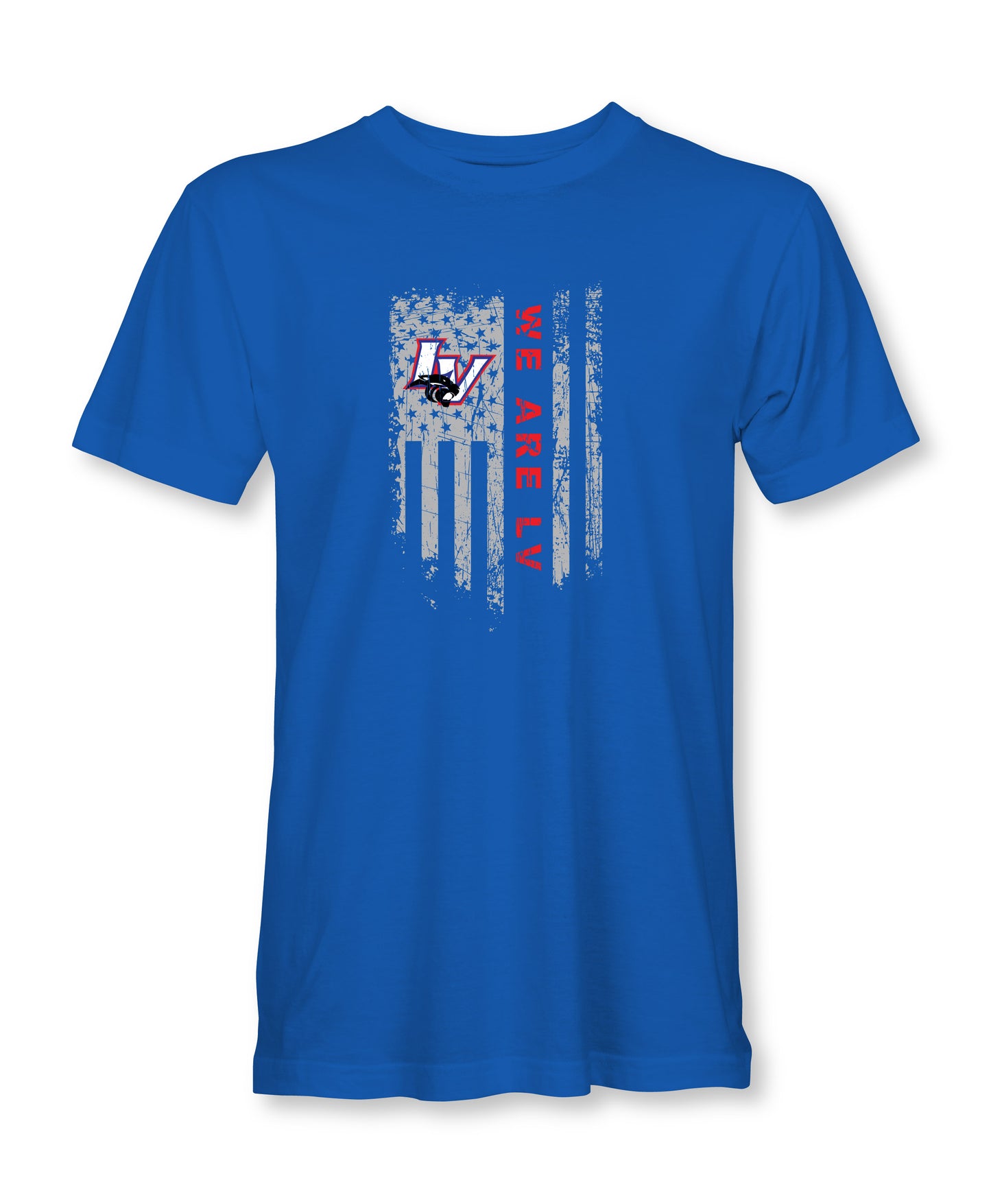 American Flag “We Are LV” School Spirit Shirt – Licking Valley Panthers Pride Tee